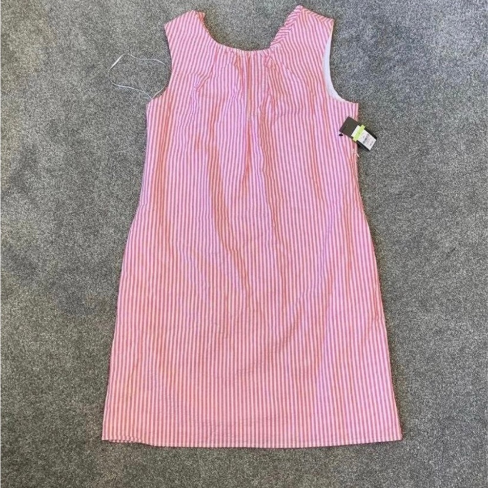 Crown & Ivy seersucker Pink and White Striped Dress new with tags